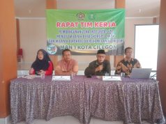 Kegiatan Rapat Kerja Pemenuhan Evidence PMPZI MA Pilot Project di MAN 1 Kota Cilegon