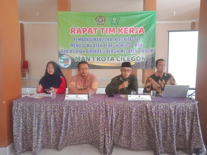 Kegiatan Rapat Kerja Pemenuhan Evidence PMPZI MA Pilot Project di MAN 1 Kota Cilegon