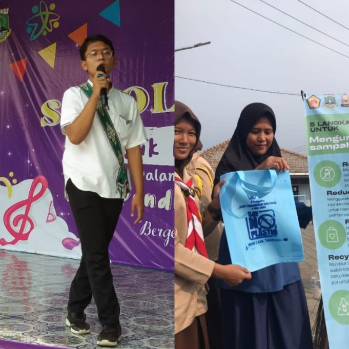 Peringati Hardiknas, SMAN 2 Kabupaten Tangerang Gelar Unjuk Kreativitas Siswa, Pelatihan Sablonisasi, dan Kampanye “Kurangi Penggunaan Plastik”
