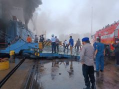 Ditpolairud Polda Banten Respon Cepat Terkait Kebakaran KMP Mutiara Berkah I