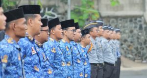 NYALAKAN SEMANGAT KORPRIKAN INDONESIA, LAPAS CILEGON GELAR UPACARA MEMPERINGATI HARI KORPRI KE-52