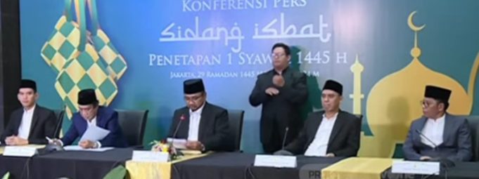 Menteri Agama Menetapkan Hari Raya Idul Fitri 1445 H
