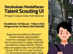 UI Kembali Buka Jalur Talent Scouting 2025: Kesempatan Emas Masuk Kampus Nomor Satu di Indonesia!