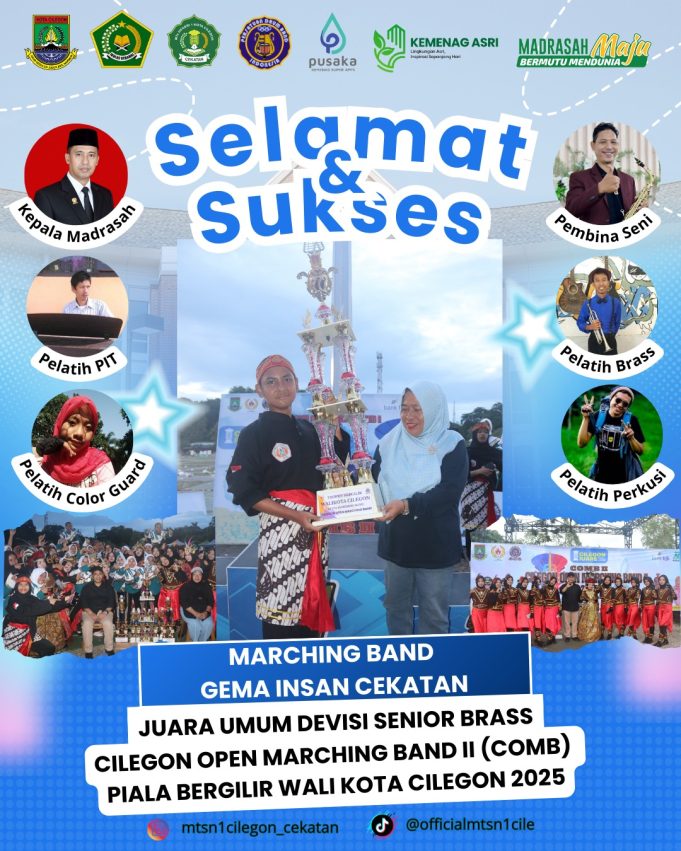 MTSN 1 Kota Cilegon Sabet Juara Umum COMB 2025, Dominasi Berbagai Kategori